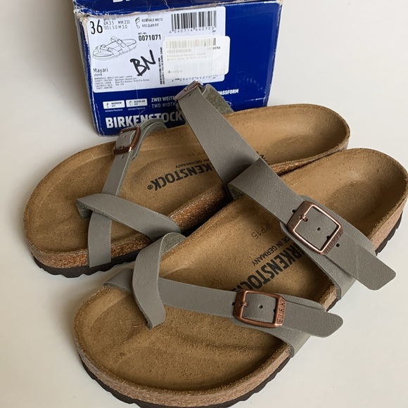 NWB BIRKENSTOCK Mayari Sandal in Stone Size 36 - Picture 1 of 14
